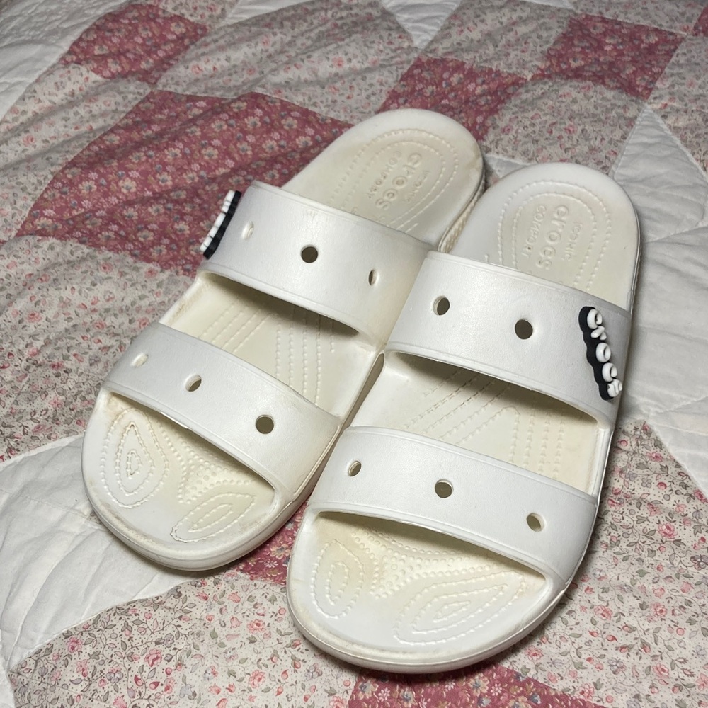 CROCS Classic White Slide Sandals Size 11